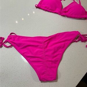 Cupshe Hot Pink Bikini Set